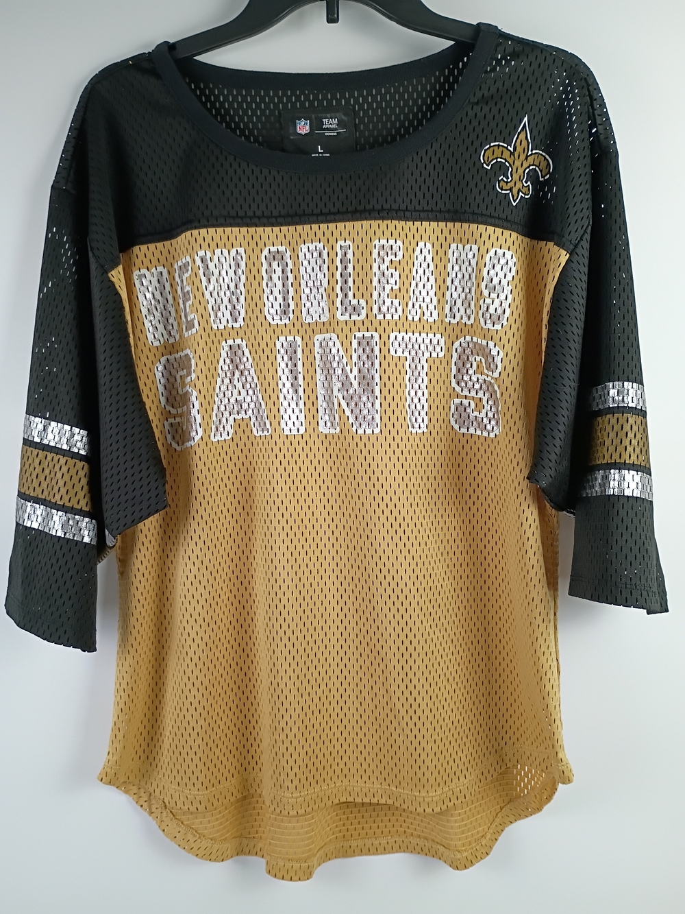 NFL New Orleans Saints Mesh Team Jersey - Black & Gold